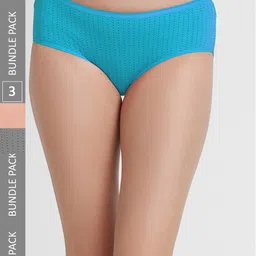 FashionRack Women Pack Of 3 Assorted Printed Cotton Hipster Briefs-image-57