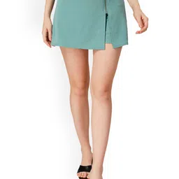 Mehrang Mid Waist Mini A-Line Skorts-image-25