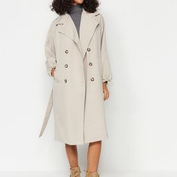 Trendyol Double-Breasted Longline Overcoat-15