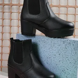 SAPATOS Women Casual Block-Heeled Chelsea Boots-image-57