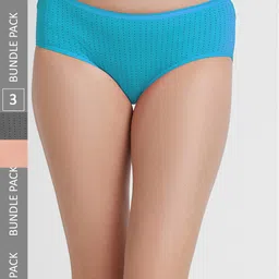 FashionRack Women Pack Of 3 Assorted Printed Cotton Hipster Briefs-image-60