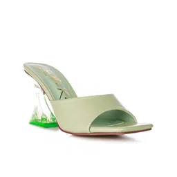 London Rag Sea Green Party Block Heels-image-13