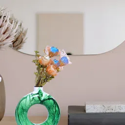 GW CREATIONS Green Printed Donut Shaped Flower Vases-image-57