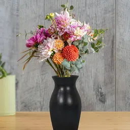 LASAKI Vatsal Black Ceramic Flower Vase-image-99