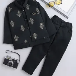 BAESD Boys Embroidered Single-Breasted Two-Piece Party Suit-image-39