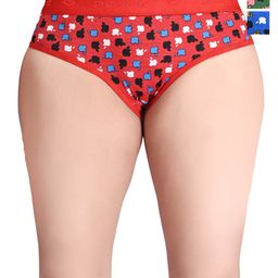 FiveFlag Pack Of 3 Apple Printed Cotton Hipster Briefs-image-1