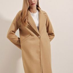 BIGDART Solid Single-Breasted Overcoat-21