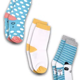 Dollar Socks Kids Pack Of 3 Assorted Cotton Ankle Length Socks-51
