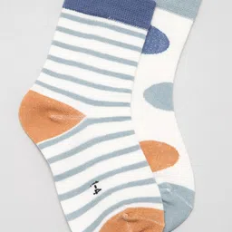 J Style Kids Pack Of 2 Patterned Above Ankle Length Socks-55
