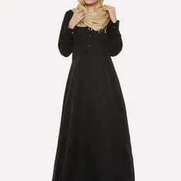 MOMIN LIBAS Women Black Solid Abaya Burqa-image-82