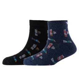Cotstyle Men Pack Of 2 Patterned Cotton Ankle Length Socks-39