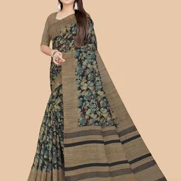 PBS PRINTS Ethnic Motifs Jute Cotton Bomkai silk Saree-image-64