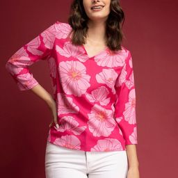 FableStreet Fuchsia Floral Print Top-picture-44