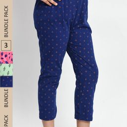 BAESD Girls Pack Of 3 Mid-Rise Printed Pure Cotton Capris-picture-29
