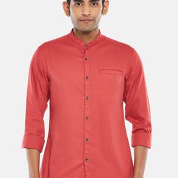 BYFORD by Pantaloons Men Red Slim Fit Casual Shirt-picture-32