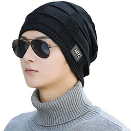 YOUSTYLO Unisex Cable Knit Woollen Beanie-56