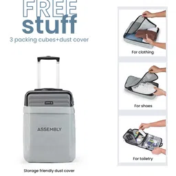 Assembly Set Of 3 Textured 360 Degree Rotation Hard-Sided Trolley Bags 40L, 60L 85L image 2