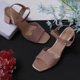 Misto Pink Party Block Sandals-image-82