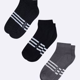 AIR GARB Unisex Pack Of 3 Striped Anti Bacterial Ankle Length Socks-image-23