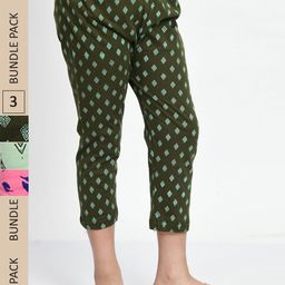 BAESD Girls Pack Of 3 Printed Pure Cotton Capris-picture-24
