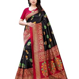 KALINI Floral Printed Silk Cotton Kanjeevaram Saree-picture-9