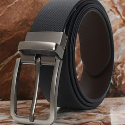 Mast & Harbour Men Leather Reversible Textured Formal Belt-image-24