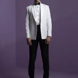 CONTRAST BY PARTH  Men Embroidered Tuxedo Five-Piece Formal Suit-picture-44