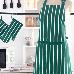 MASPAR Green Striped Cotton Aprons-9