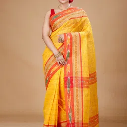 Bong ButiQ Woven Design Pure Cotton Taant Saree-picture-39