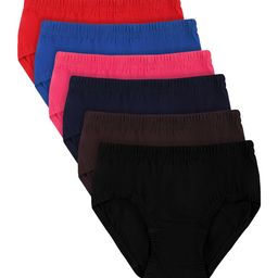 DYCA Girls Pack Of 6 Assorted Cotton Hipster Briefs-image-86