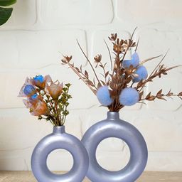 GW CREATIONS Purple 2 Pieces Donut Shaped Flower Vases-image-90