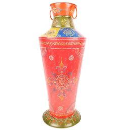 apka mart Red & Blue Floral Printed Metal Flower Vase-image-28