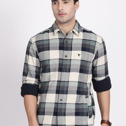 t-base Checked Cotton Regular Fit Long Sleeves Casual Shirt-picture-9