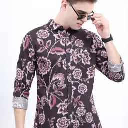 KETCH Men Floral Printed Slim Fit Casual Cotton Shirt-image-14