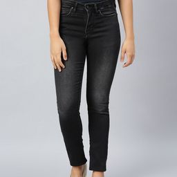 Woodland Women Black Stretchable Jeans-picture-48