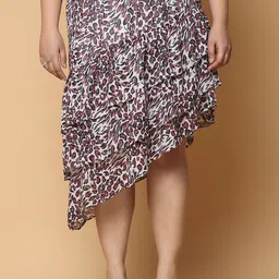 theRebelinme Women Plus Size Printed A-Line Midi Skirts-picture-2