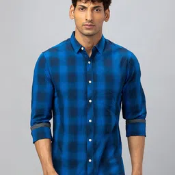 Globus Comfort Checked Cotton Casual Shirt-image-41