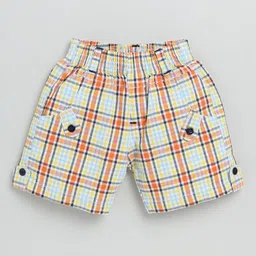 Nottie Planet Boys Orange Checked Shorts-50