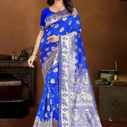 KALINI Ethnic Woven Design Zari Kanjeevaram Saree-picture-49