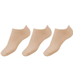 Yuneek Women Pack Of 3 Ankle-Length Low Cut Cotton Socks-42