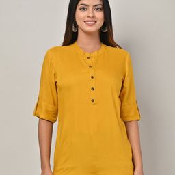 Swasti Mandarin Collar Short Kurti-image-51
