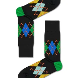 Happy Socks Men Patterned Cotton Calf-Length Socks-55