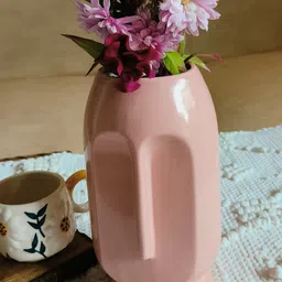 NIYARA Pink Textured ceramic Flower Vases-picture-18