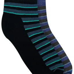 Heelium Men Pack of 2 Striped Ankle Length Socks-52