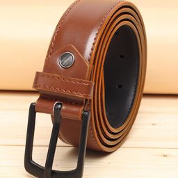 ZORO Men Tan Solid Casual Belt-image-57