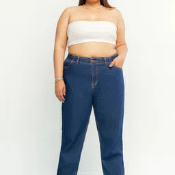 FREAKINS Women Plus Size High-Rise Mom Fit Jeans-picture-21