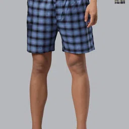 The Roadster Lifestyle Co. Pack of 2 Blue & Beige Checked Pure Cotton Boxers-image-16