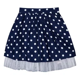 Budding Bees Infant Girls Polka Dot Printed A-Line Midi Skirt-image-78