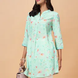 Marigold Lane Printed Mandarin Collar Ethnic Tunic-picture-19