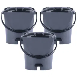 Kuber Industries 3-Pcs Grey & Black Check Dhakkan Pedal Dustbins - 7 Ltrs-39